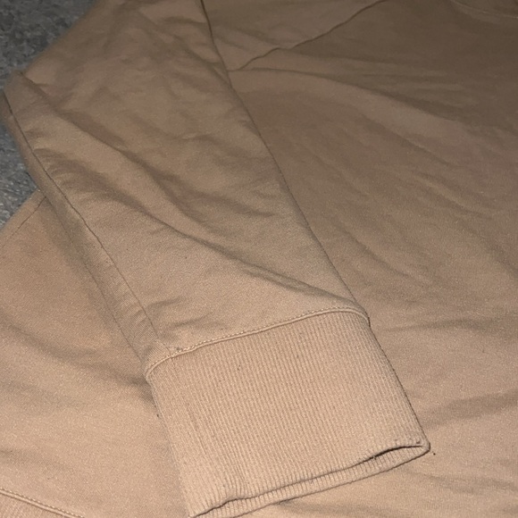 Theory hoodie hood jacket beige brown color theory hood size large - Picture 2 of 11